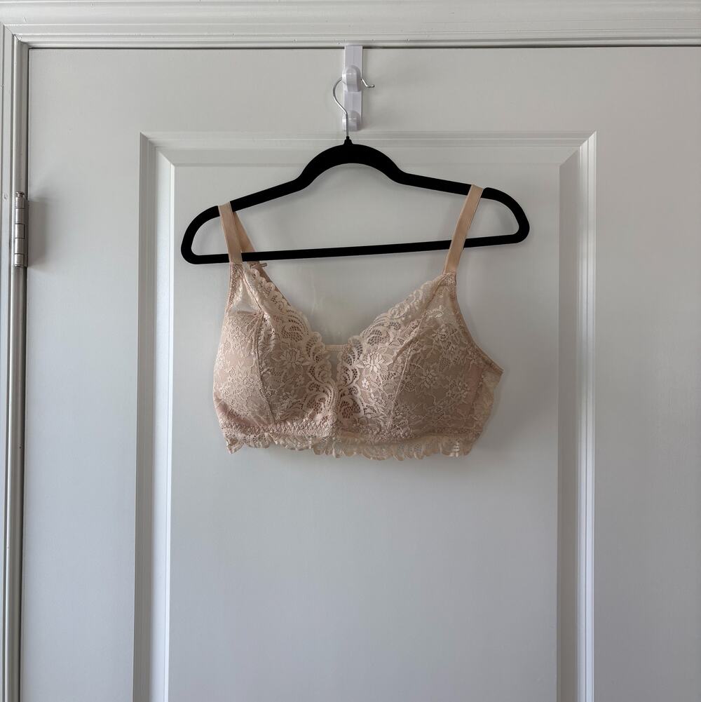 Bali Lace Desire All-Over Lace Convertible Wire-Free Bra Size L